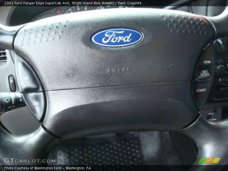 Bright Island Blue Metallic / Dark Graphite 2001 Ford Ranger Edge SuperCab 4x4