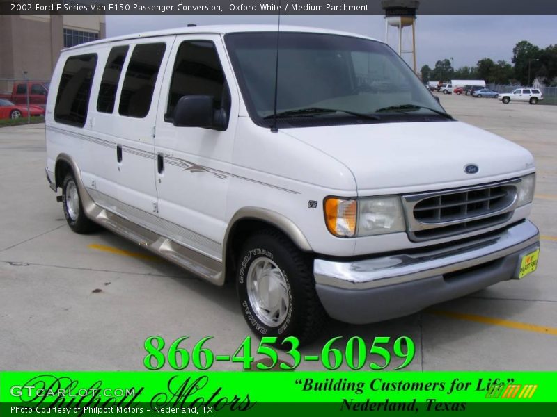 Oxford White / Medium Parchment 2002 Ford E Series Van E150 Passenger Conversion
