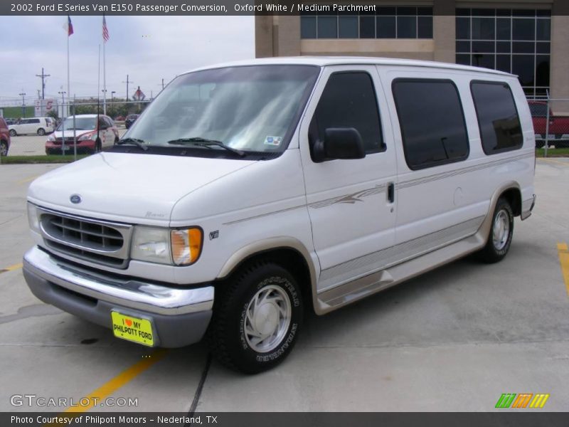 Oxford White / Medium Parchment 2002 Ford E Series Van E150 Passenger Conversion