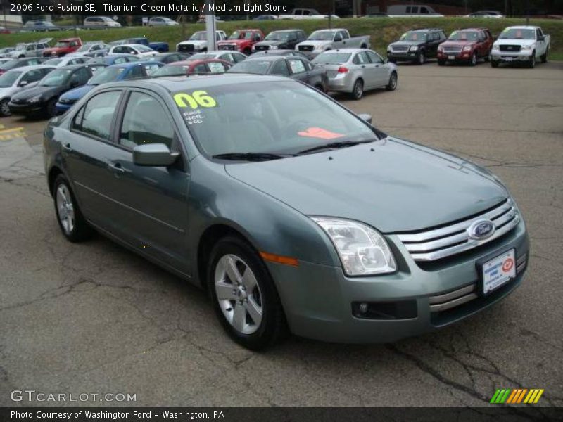 Titanium Green Metallic / Medium Light Stone 2006 Ford Fusion SE