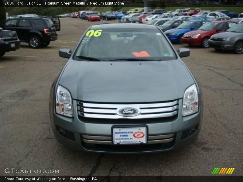 Titanium Green Metallic / Medium Light Stone 2006 Ford Fusion SE