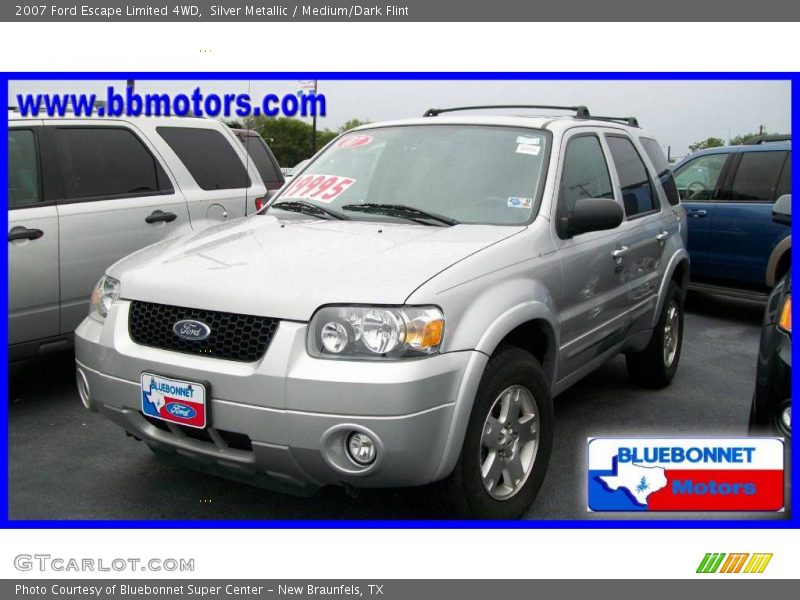 Silver Metallic / Medium/Dark Flint 2007 Ford Escape Limited 4WD