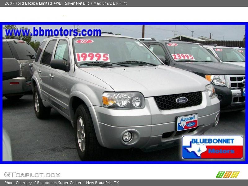 Silver Metallic / Medium/Dark Flint 2007 Ford Escape Limited 4WD