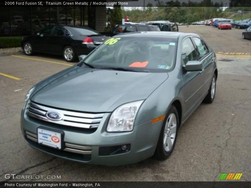 Titanium Green Metallic / Medium Light Stone 2006 Ford Fusion SE