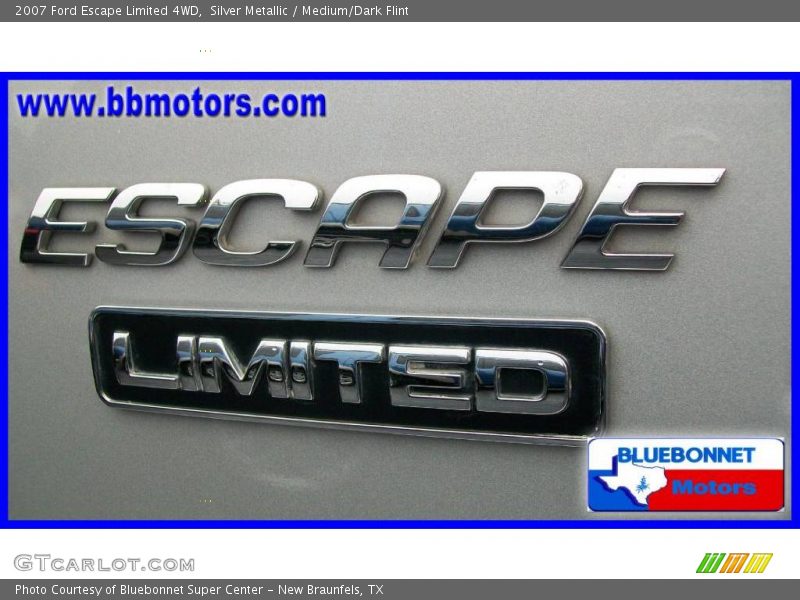 Silver Metallic / Medium/Dark Flint 2007 Ford Escape Limited 4WD