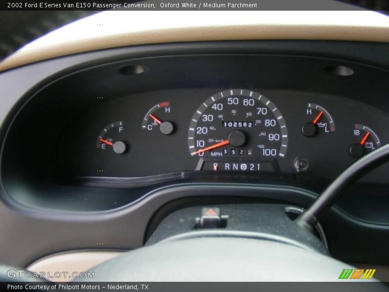 Oxford White / Medium Parchment 2002 Ford E Series Van E150 Passenger Conversion