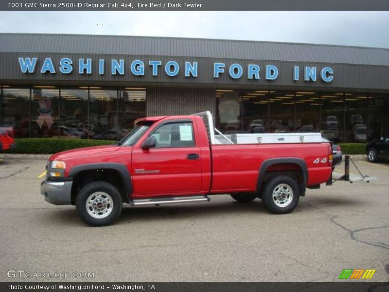 Fire Red / Dark Pewter 2003 GMC Sierra 2500HD Regular Cab 4x4