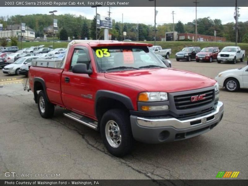 Fire Red / Dark Pewter 2003 GMC Sierra 2500HD Regular Cab 4x4