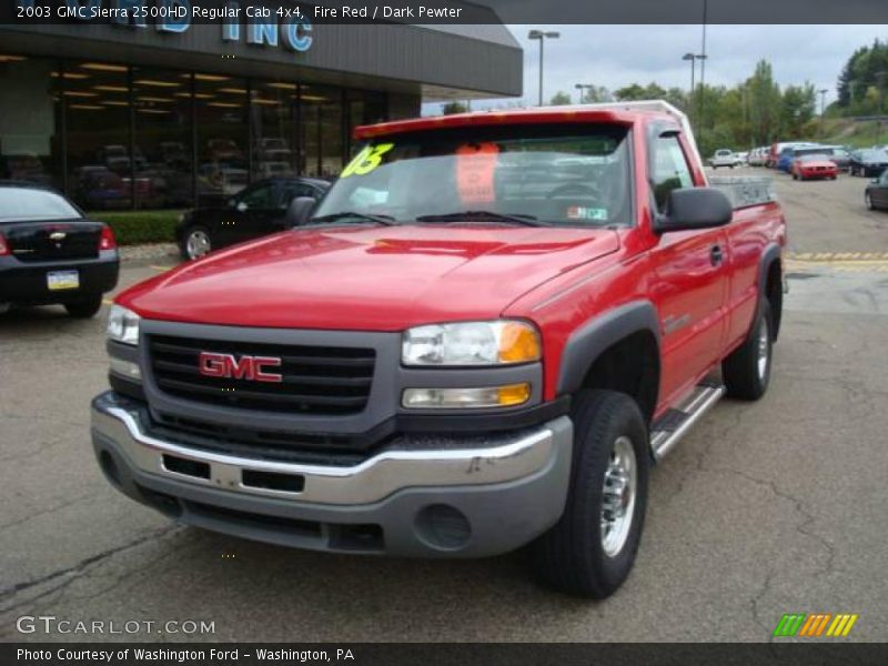 Fire Red / Dark Pewter 2003 GMC Sierra 2500HD Regular Cab 4x4