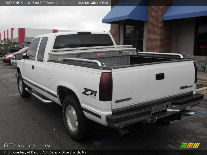 Olympic White / Red 1997 GMC Sierra 1500 SLT Extended Cab 4x4