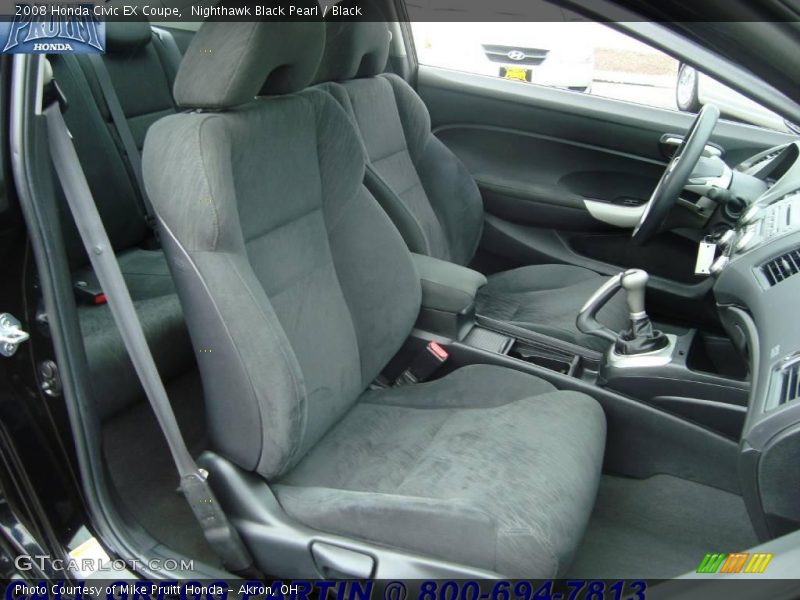 Nighthawk Black Pearl / Black 2008 Honda Civic EX Coupe