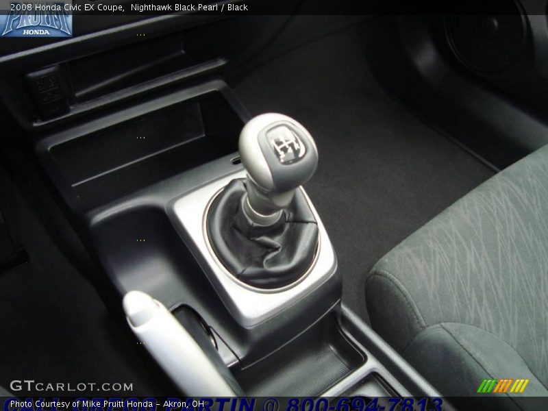 Nighthawk Black Pearl / Black 2008 Honda Civic EX Coupe