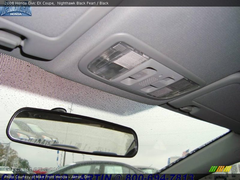 Nighthawk Black Pearl / Black 2008 Honda Civic EX Coupe