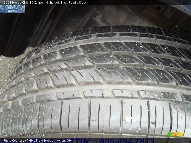 Nighthawk Black Pearl / Black 2008 Honda Civic EX Coupe