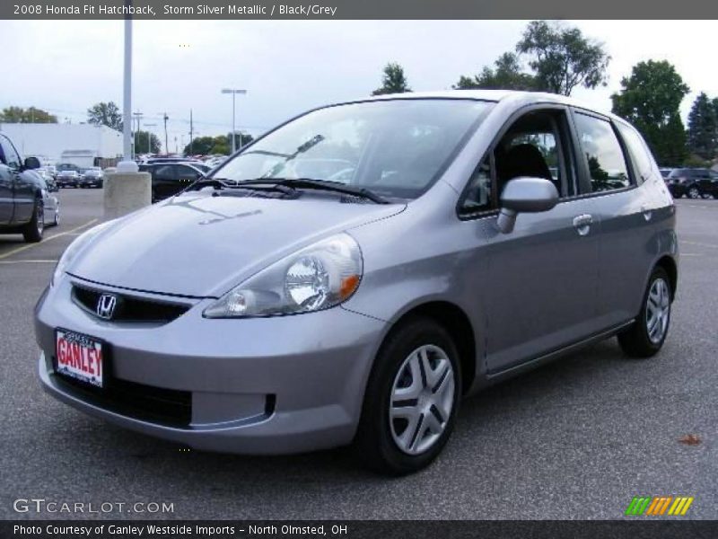 Storm Silver Metallic / Black/Grey 2008 Honda Fit Hatchback