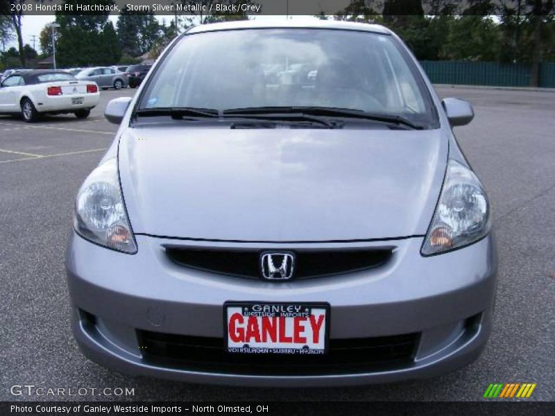 Storm Silver Metallic / Black/Grey 2008 Honda Fit Hatchback