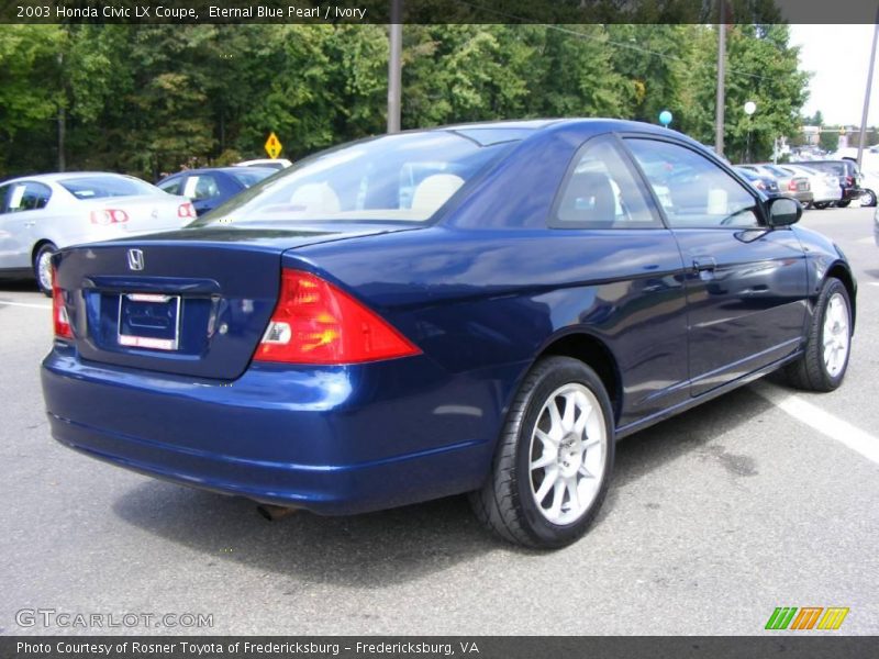 Eternal Blue Pearl / Ivory 2003 Honda Civic LX Coupe