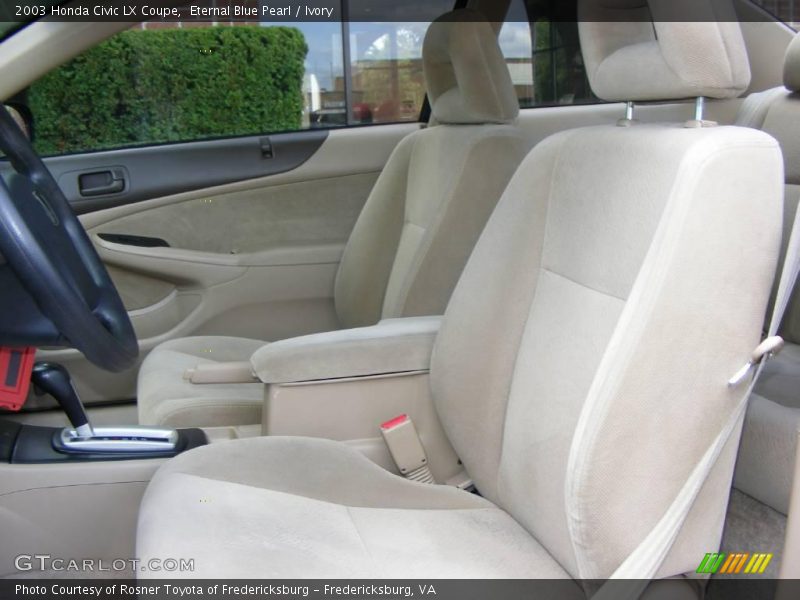 Eternal Blue Pearl / Ivory 2003 Honda Civic LX Coupe