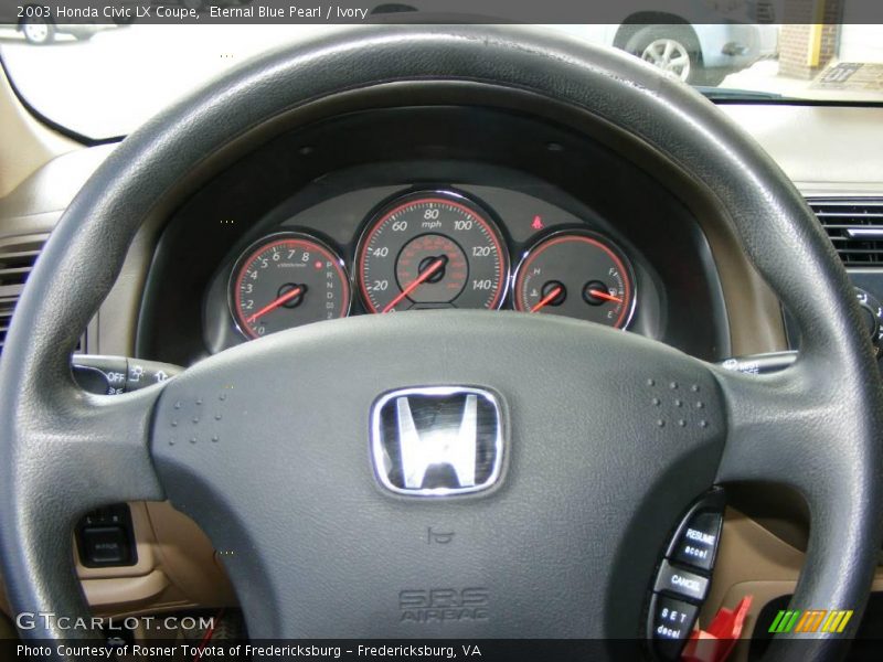 Eternal Blue Pearl / Ivory 2003 Honda Civic LX Coupe