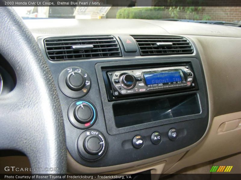 Eternal Blue Pearl / Ivory 2003 Honda Civic LX Coupe