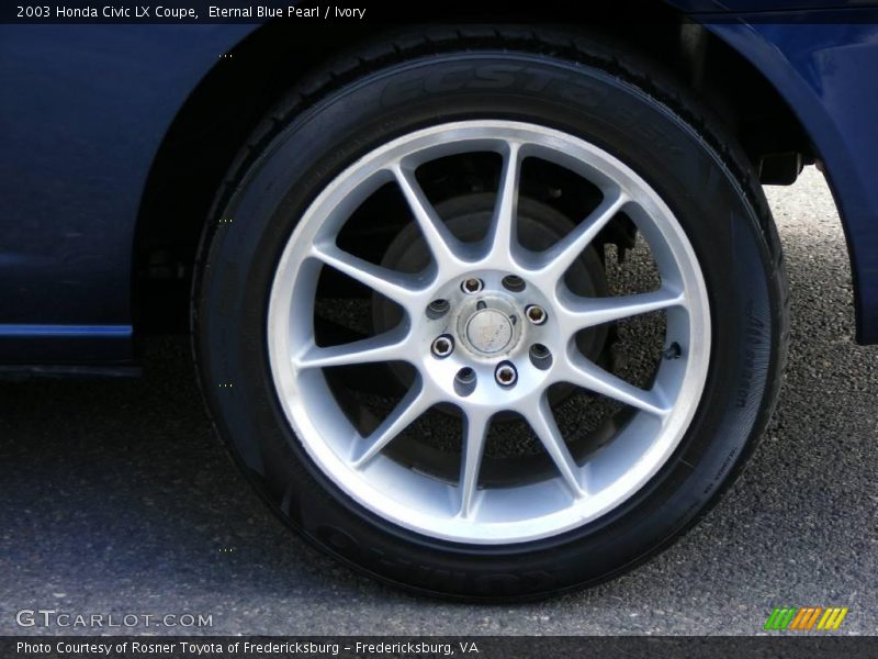 Eternal Blue Pearl / Ivory 2003 Honda Civic LX Coupe