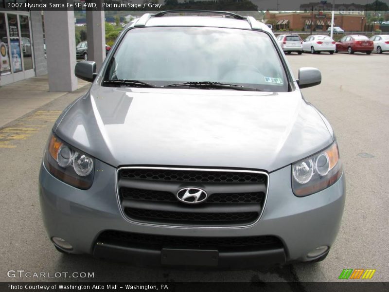 Platinum Sage / Gray 2007 Hyundai Santa Fe SE 4WD