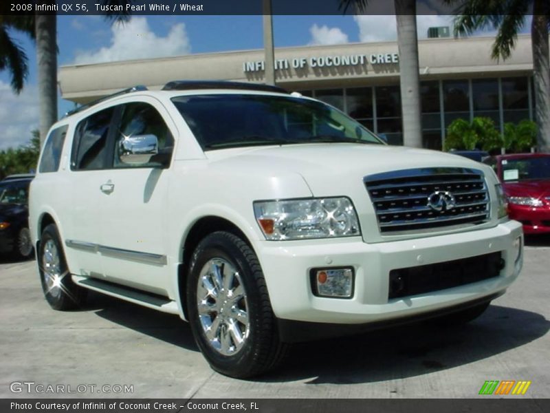 Tuscan Pearl White / Wheat 2008 Infiniti QX 56