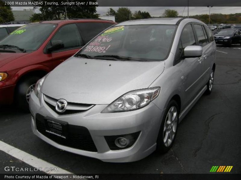 Sunlight Silver / Black 2008 Mazda MAZDA5 Touring
