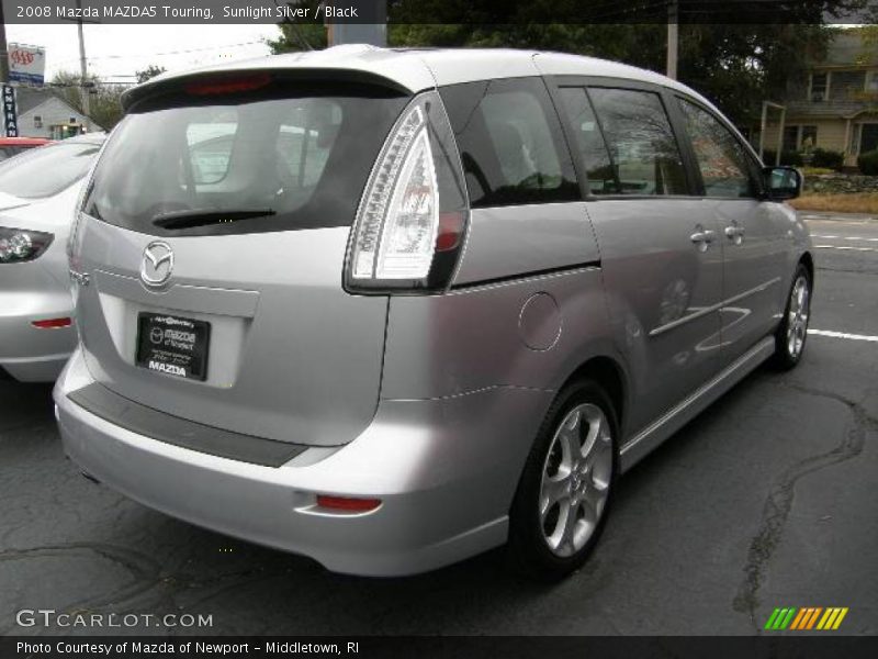 Sunlight Silver / Black 2008 Mazda MAZDA5 Touring