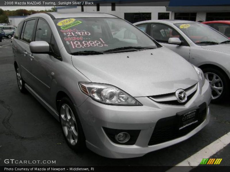 Sunlight Silver / Black 2008 Mazda MAZDA5 Touring