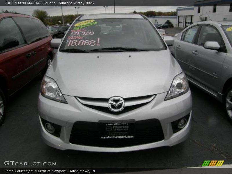 Sunlight Silver / Black 2008 Mazda MAZDA5 Touring