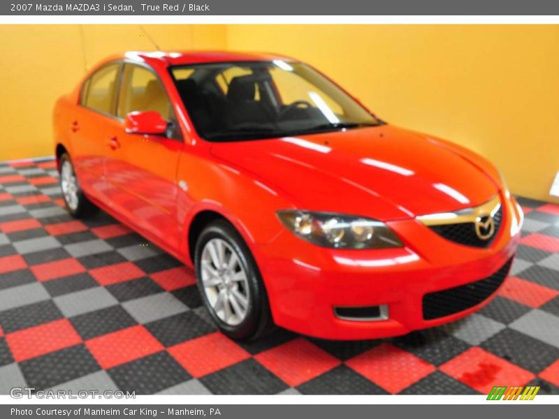 True Red / Black 2007 Mazda MAZDA3 i Sedan