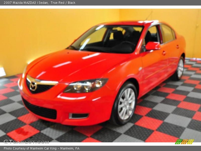 True Red / Black 2007 Mazda MAZDA3 i Sedan