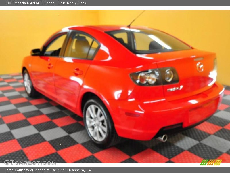 True Red / Black 2007 Mazda MAZDA3 i Sedan