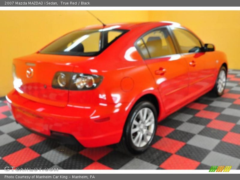 True Red / Black 2007 Mazda MAZDA3 i Sedan