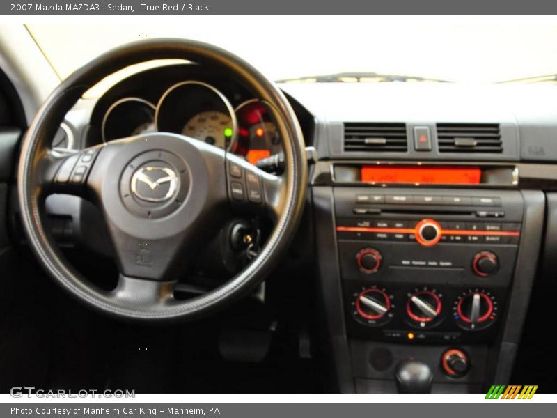 True Red / Black 2007 Mazda MAZDA3 i Sedan