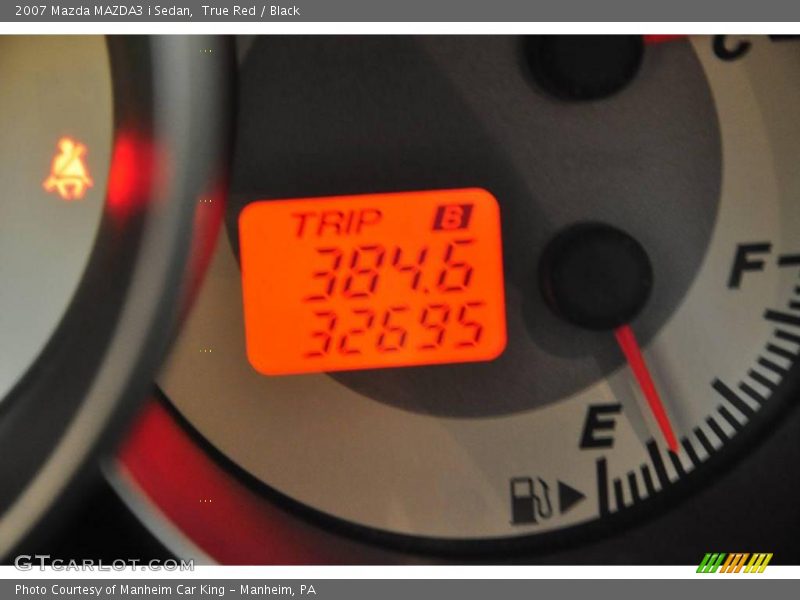 True Red / Black 2007 Mazda MAZDA3 i Sedan