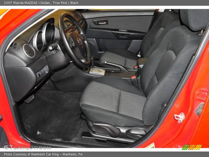 True Red / Black 2007 Mazda MAZDA3 i Sedan