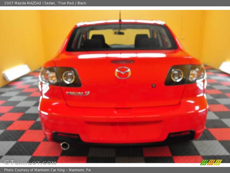 True Red / Black 2007 Mazda MAZDA3 i Sedan