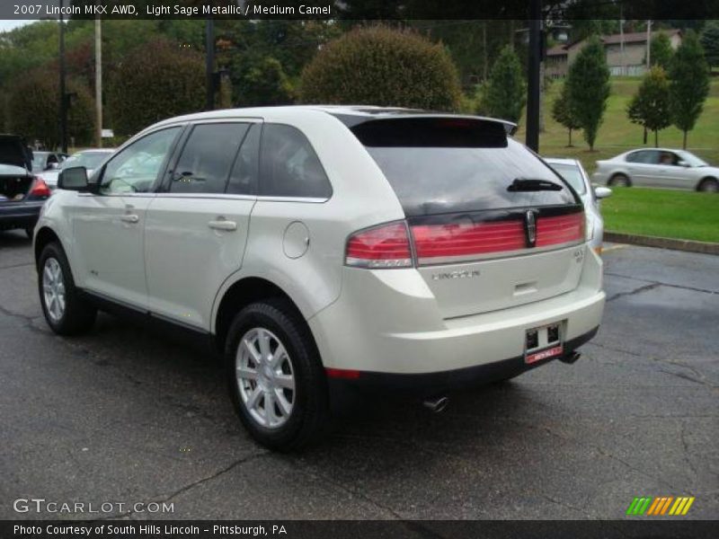 Light Sage Metallic / Medium Camel 2007 Lincoln MKX AWD