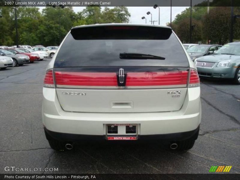 Light Sage Metallic / Medium Camel 2007 Lincoln MKX AWD