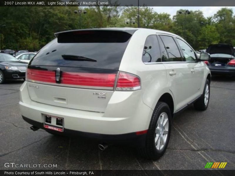 Light Sage Metallic / Medium Camel 2007 Lincoln MKX AWD
