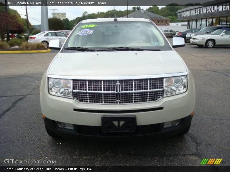 Light Sage Metallic / Medium Camel 2007 Lincoln MKX AWD