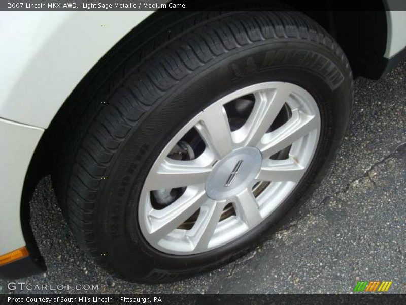 Light Sage Metallic / Medium Camel 2007 Lincoln MKX AWD