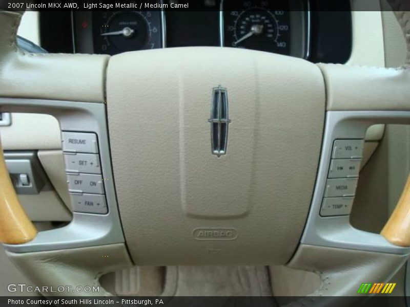 Light Sage Metallic / Medium Camel 2007 Lincoln MKX AWD