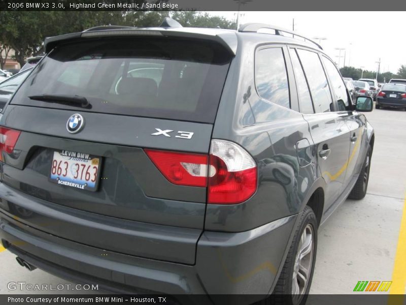Highland Green Metallic / Sand Beige 2006 BMW X3 3.0i