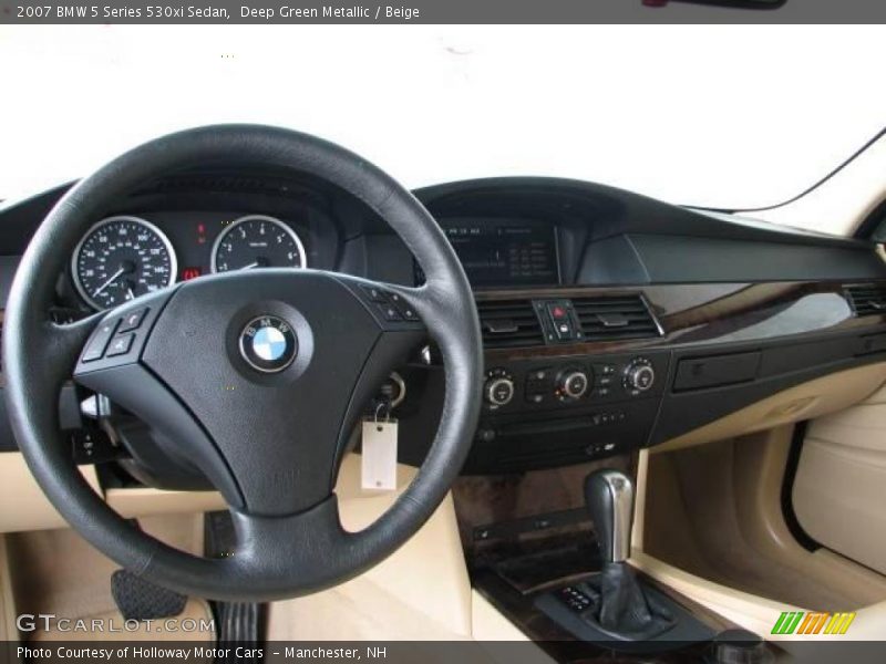 Deep Green Metallic / Beige 2007 BMW 5 Series 530xi Sedan
