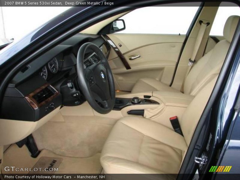 Deep Green Metallic / Beige 2007 BMW 5 Series 530xi Sedan