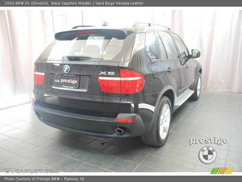 Black Sapphire Metallic / Sand Beige Nevada Leather 2009 BMW X5 xDrive30i