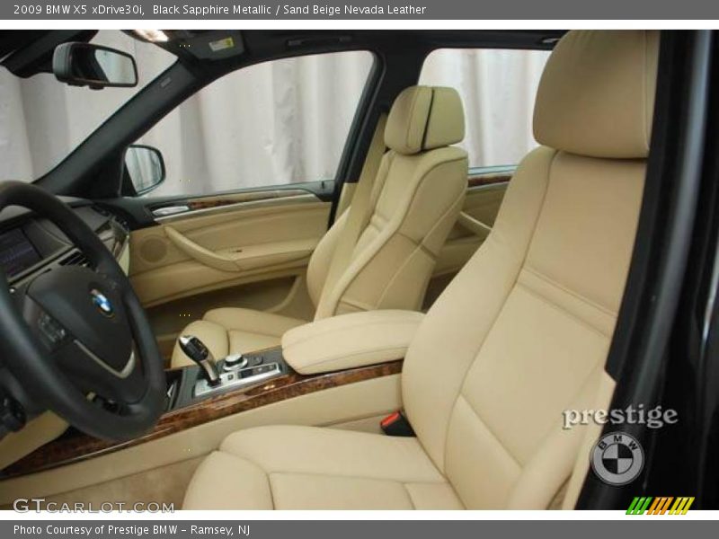 Black Sapphire Metallic / Sand Beige Nevada Leather 2009 BMW X5 xDrive30i